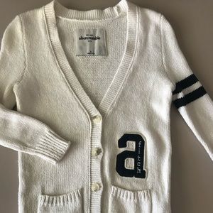 Abercrombie Girls Letterman Sweater Sz S